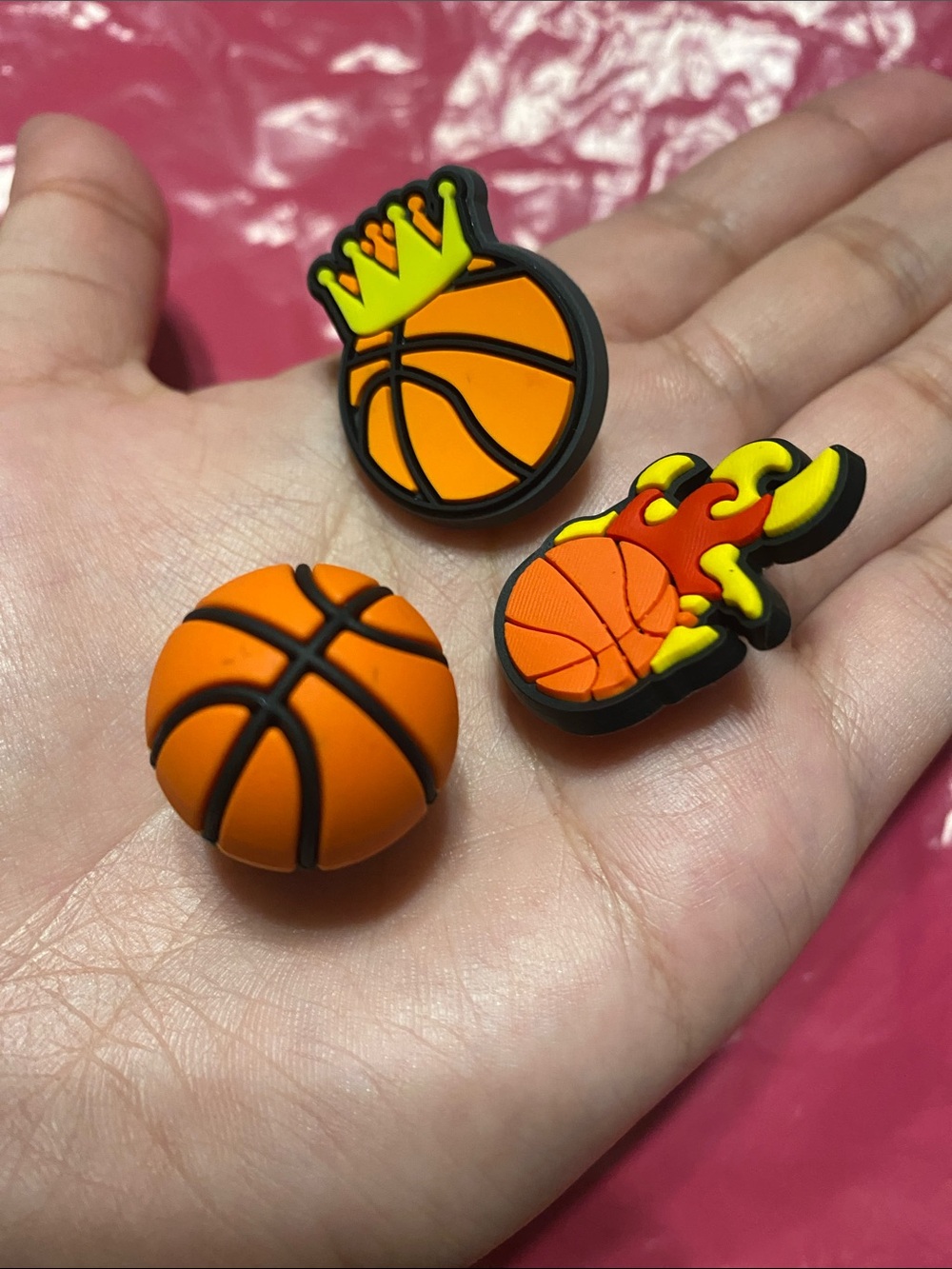 Basketball Shoe Charms - Orange Basketball Designs